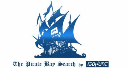 El logotipo de la resucitada PirateBay, obra de la web Isohunt. 