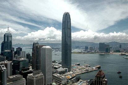 Panorámica del centro financiero de Hong Kong.