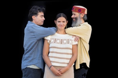 Ricardo Giraldo, Valeria Luiselli y Leonardo Heiblum en el HAY Festival de Querétaro, en 2025.