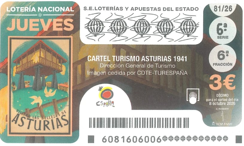 Décimo Lotería Nacional 8 de octubre 2026