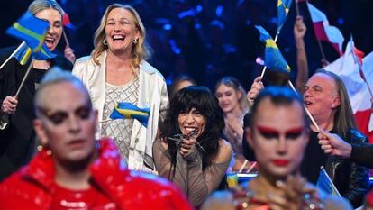 Loreen celebra su victoria para Suecia en el festival.