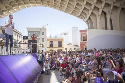 Mitin de Podemos en Sevilla