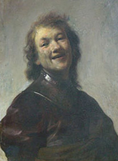 <i>El joven Rembrandt como Demócrito, el filósofo sonriente.</i>