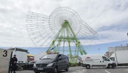 Noria desde la que ha caído el trabajador fallecido en Castellón.
