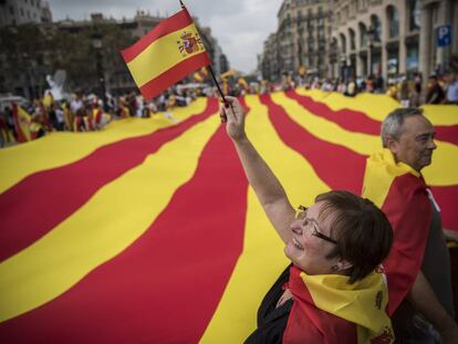 Manifestació del 12 d'octubre a Barcelona.