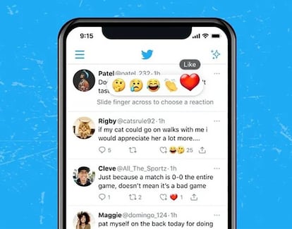 Reacciones con emoticonos en Twitter.