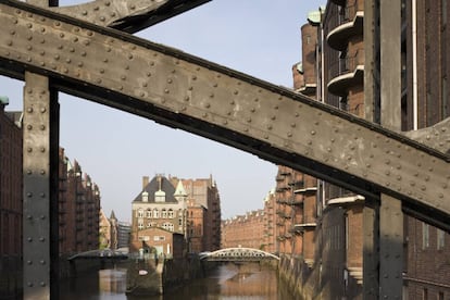 Speicherstadt, el antiguo barrio de almacenes del puerto de Hamburgo (Alemania).