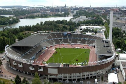 El estadio Olímpico de Helsinki.