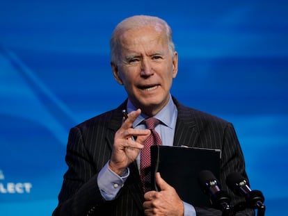 El presidente electo Joe Biden, el pasado viernes, en Wilmington.