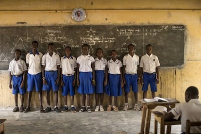 Alumnos de la Escuela Anglicana de Kenyasi.