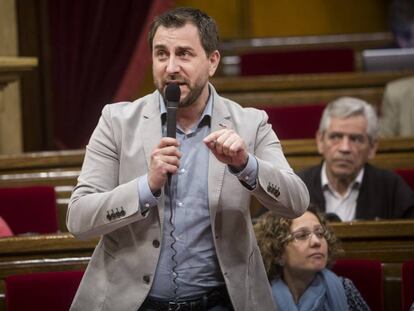 Toni Comín, conseller de Salut, al Parlament.