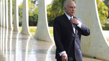 Temer durante encontro com a imprensa