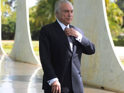 Temer durante encontro com a imprensa