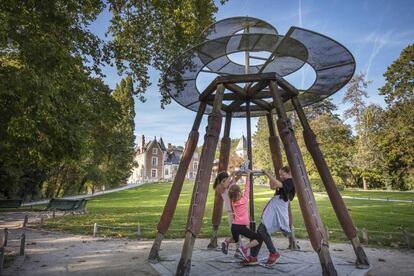 La hélice volante de Da Vinci en la mansión de Clos-Lucé.