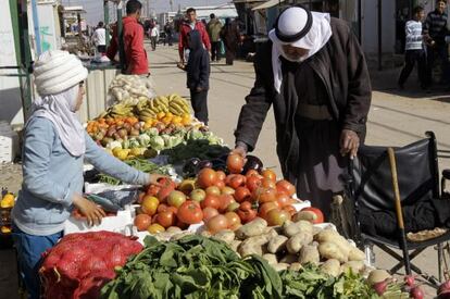 Una calle del campo de refugiados de Zaatari este viernes.