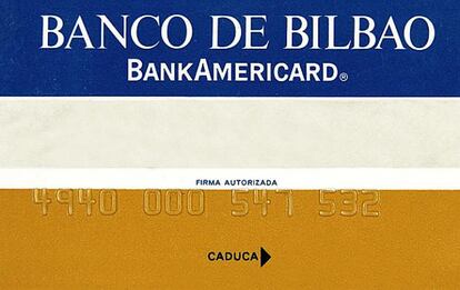 Primera tarjeta emitida por Banco de Bilbao con BankAmericard