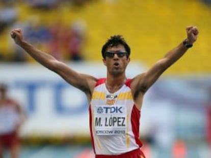 Miguel Ángel López celebra el bronce en Moscú