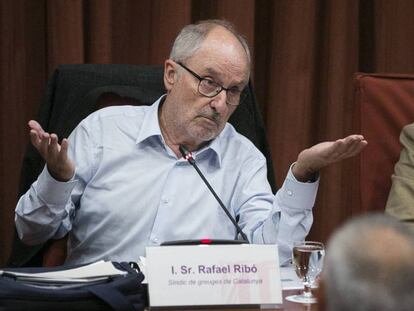 El Síndic de Greuges, Rafael Ribó, en el Parlament.