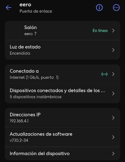Datos WiFi en los eero 7