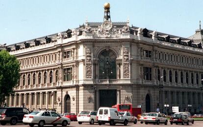 Fachada de la sede central del Banco de España.