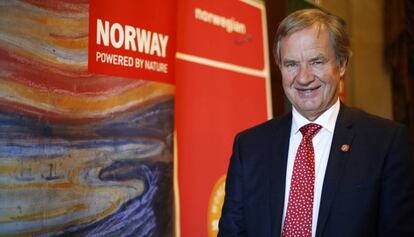 Bjon Kjos, presidente de la l&iacute;nea a&eacute;rea Norwegian Airlines