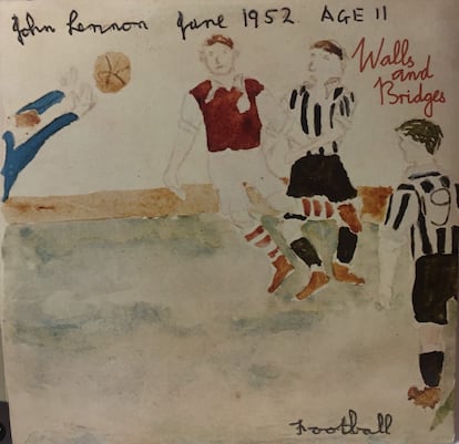 Tapa del disco 'Walls and Bridges' dibujada por John Lennon.