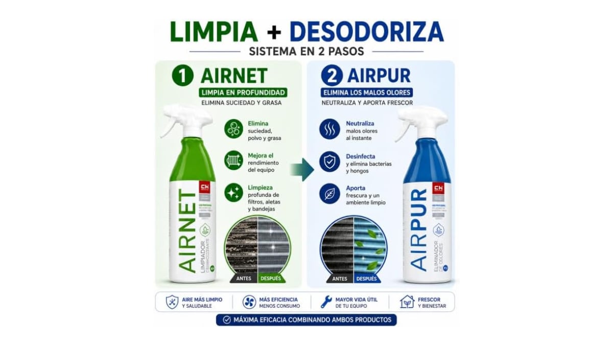 El limpiador de aire acondicionado que mejora el rendimiento.