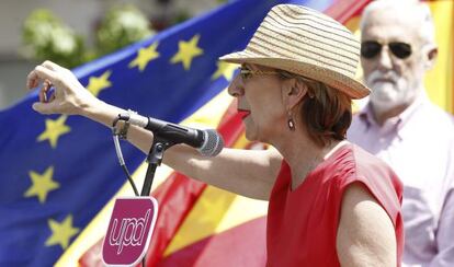 Rosa Diez durante el mitin electoral celebrado el pasado s&aacute;bado en Madrid.