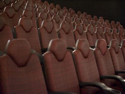Una sala de cine vacía de Filmax en la Fira 2 de Barcelona.