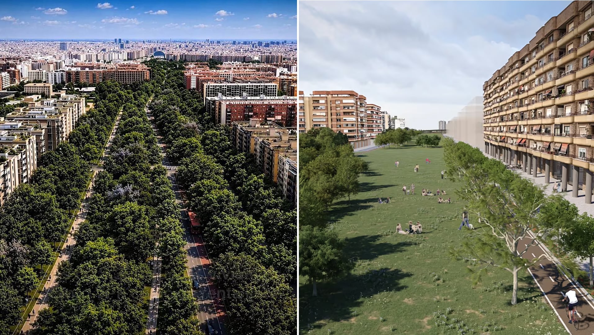 Valencia se abre a un gran debate que dividirá la capital: ¿un corredor verde sin vehículos o con tres carriles?