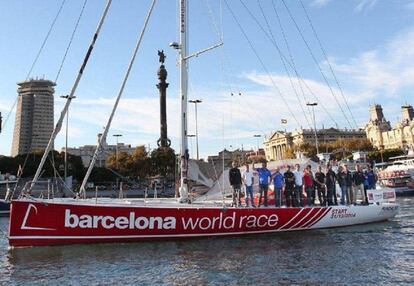 Sortida de la Barcelona World Race el 2014.