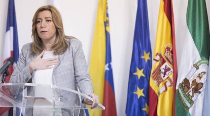 Susana Díaz, hoy en Huelva.