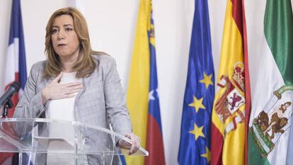 Susana Díaz, hoy en Huelva.