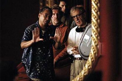 Woody Allen, durante el rodaje en Londres de <i>Match point.</i>