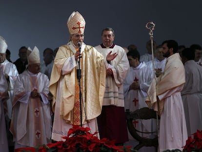 El cardenal y expresidente de la Conferencia Episcopal Española Antonio Rouco Varela, durante una homilía, en una imagen de archivo.