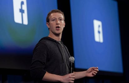 El fundador de Facebook, Mark Zuckerberg, en una conferencia. 