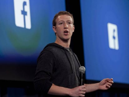 El fundador de Facebook, Mark Zuckerberg, en una conferencia. 