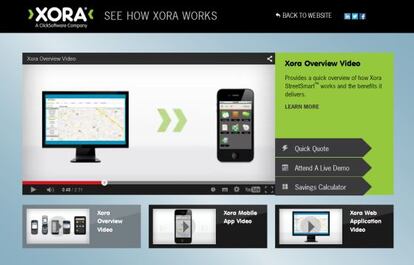 La aplicación Xora StreetSmart permite seguir a un trabajador y mostrar su ubiación en un mapa.