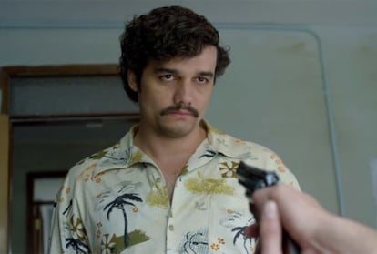 Wagner Moura como Pablo Escobar, em 'Narcos'.