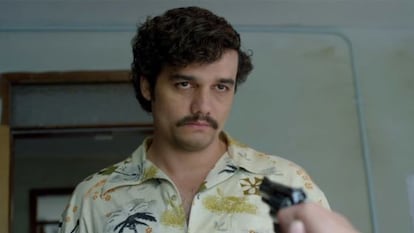 Wagner Moura como Pablo Escobar, em 'Narcos'.