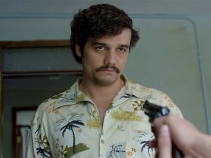 Wagner Moura como Pablo Escobar, em 'Narcos'.