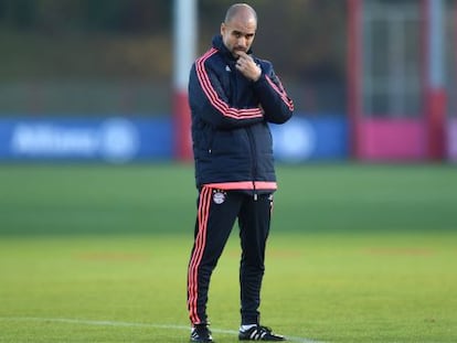 Guardiola durante un entrenamiento el pasado 3 de noviembre.