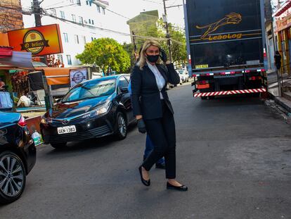 A primeira-dama do Estado de São Paulo, Bia Dória, presidente do Fundo Social, em uma ação do Governo em Heliópolis.