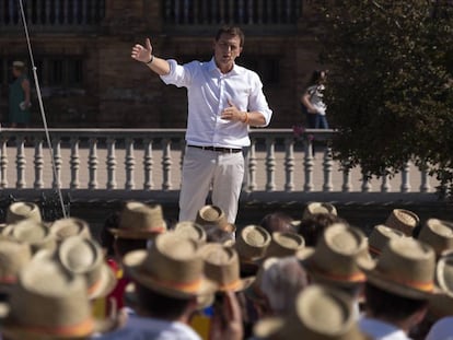 Albert Rivera durante su intervención en la segunda jornada de la convención España Ciudadana celebrada en Sevilla.