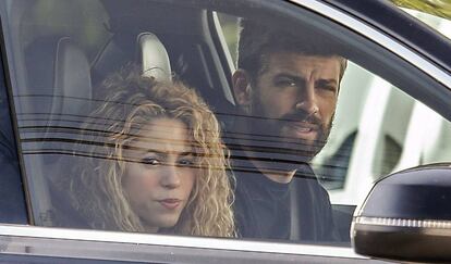 Shakira junto a Gerard Piqué en Barcelona el 13 de octubre.