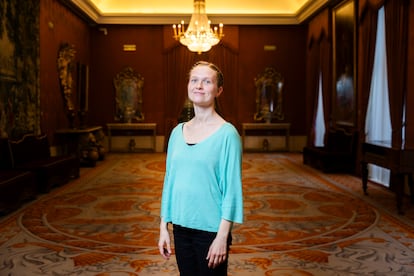 Mirga Gražinytė-Tyla, directora de orquesta, fotografiada en el Teatro Real.