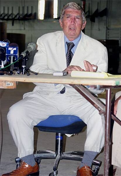 Luis Posada Carriles, durante su conferencia de prensa del martes.