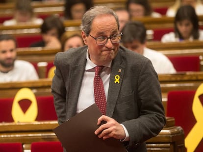 Quim Torra, en el Parlament, en una imagen de archivo.