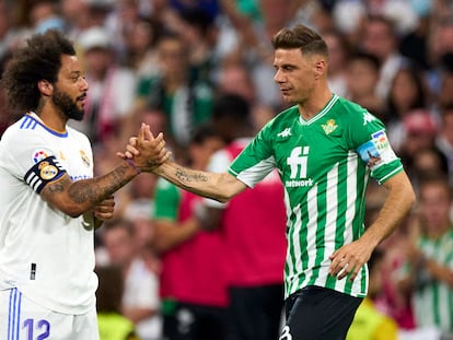 Saludo entre Marcelo y Joaquín.