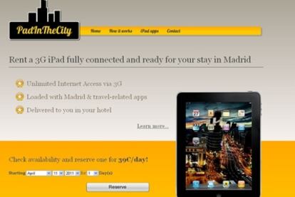 Una empresa alquila tabletas iPad para turistas en Madrid.